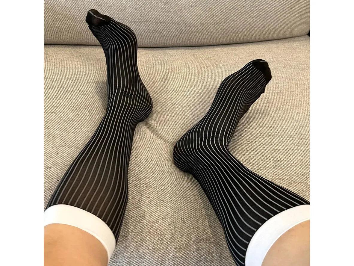 Midnight Line – Ultra-Thin Formal Gay Socks