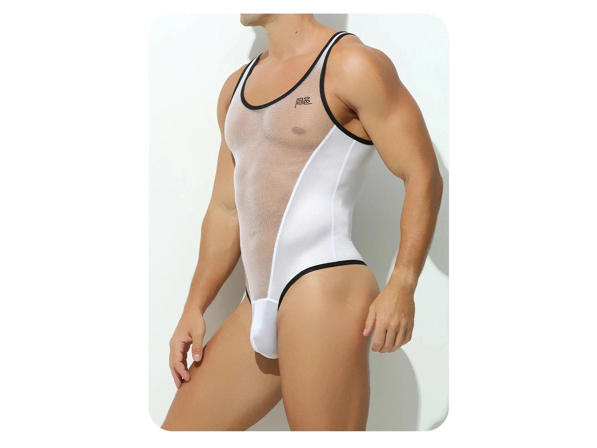 Motion Max - Gay Mesh Thong Bodysuit