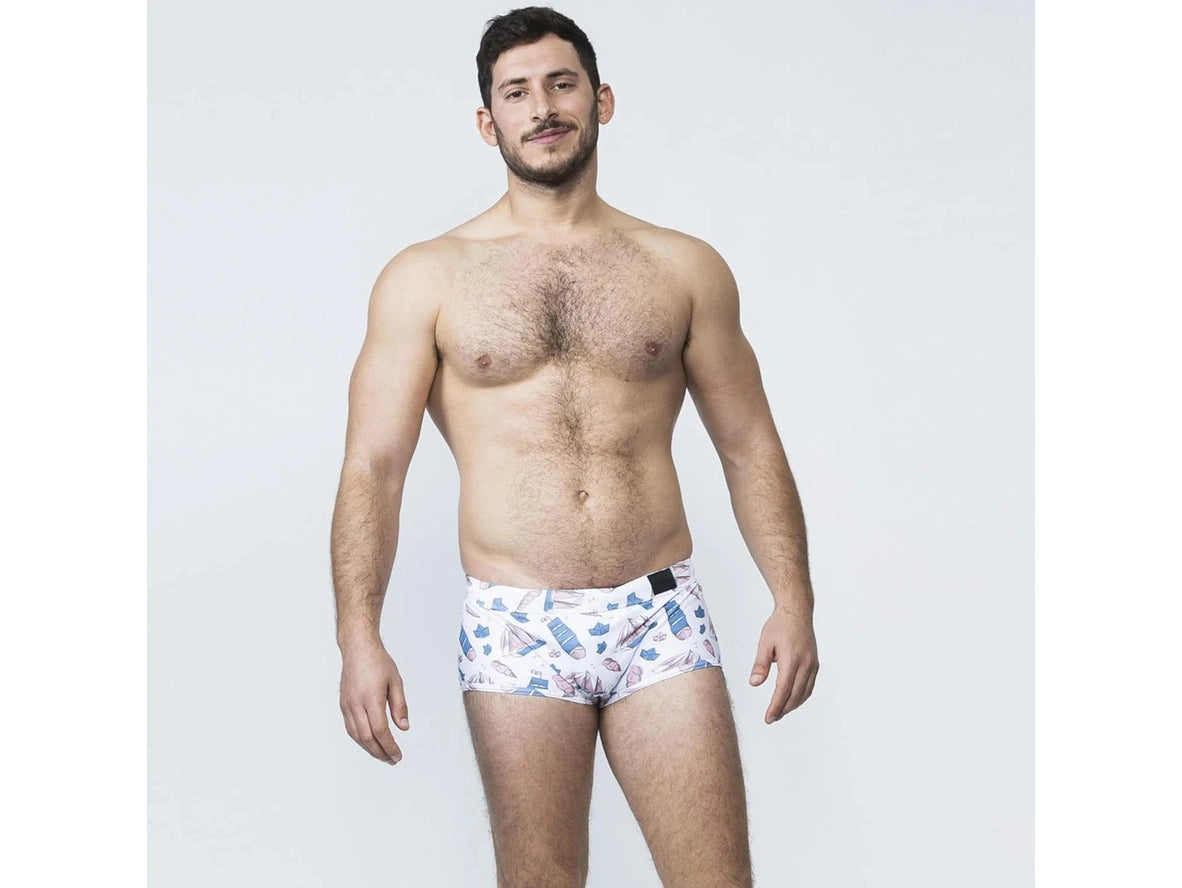 Poolside Tease – TADDLEE Square Cut Gay Swim Trunks