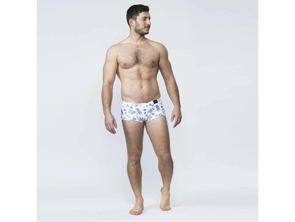 Poolside Tease – TADDLEE Square Cut Gay Swim Trunks