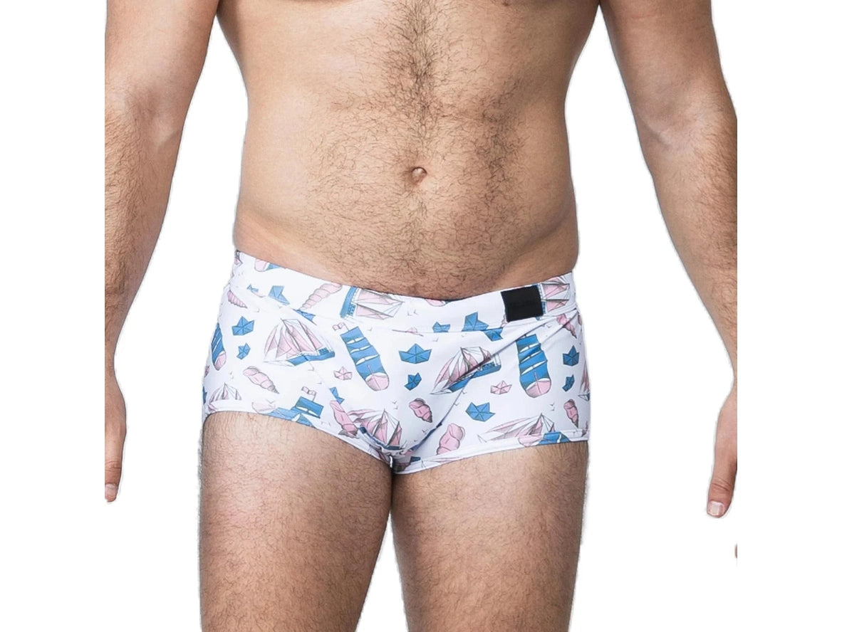 Poolside Tease – TADDLEE Square Cut Gay Swim Trunks