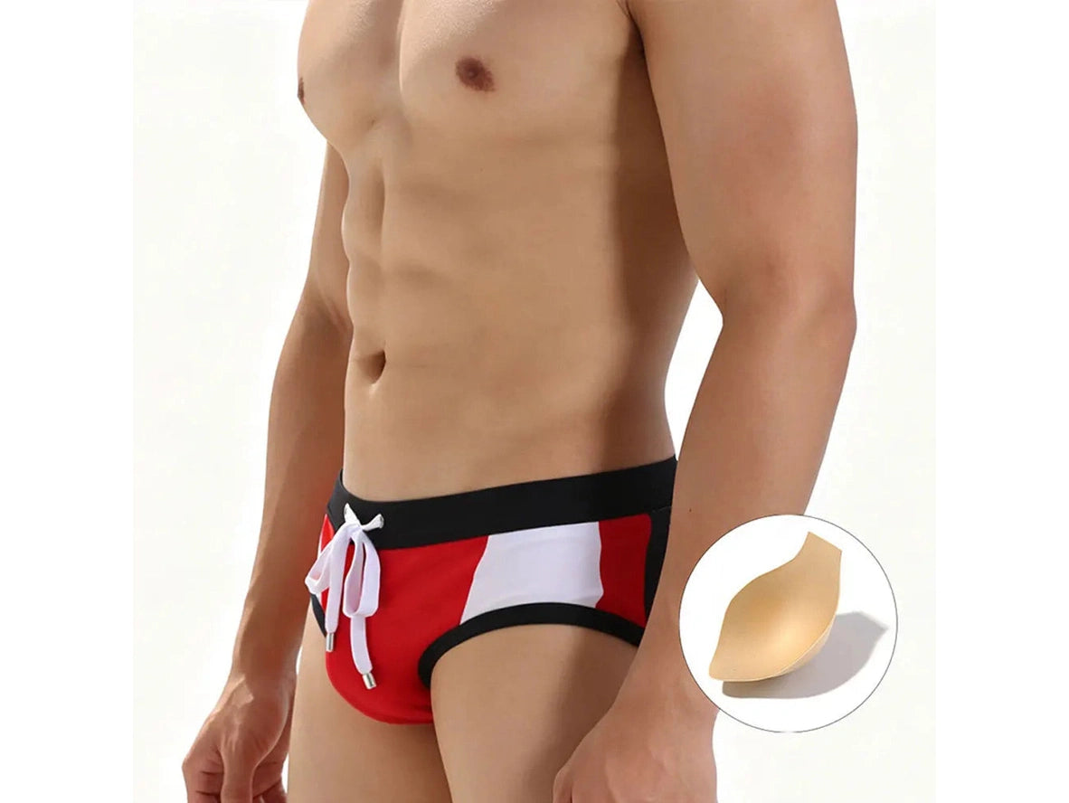 Pro-Stream — UXH Color-Block Panel Gay Swim Briefs