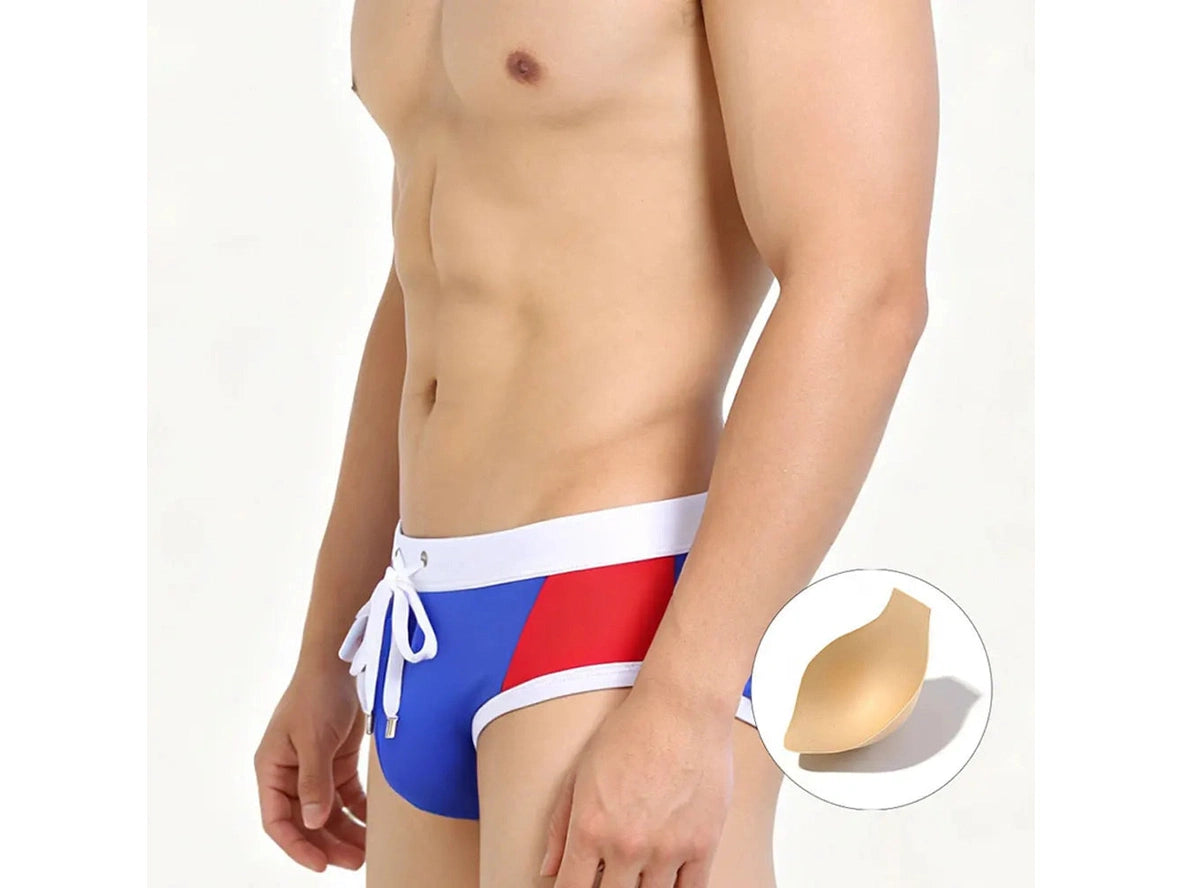 Pro-Stream — UXH Color-Block Panel Gay Swim Briefs