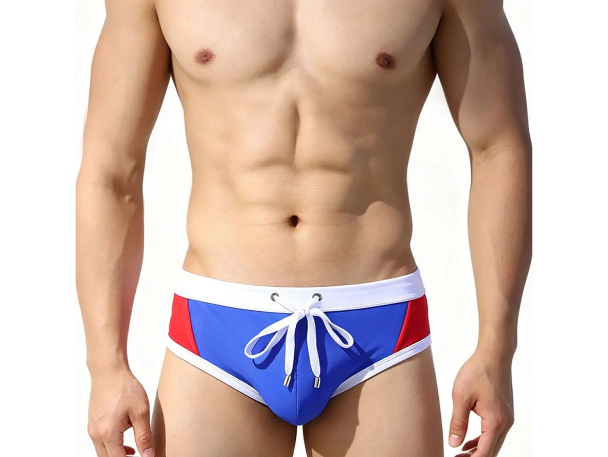 Pro-Stream — UXH Color-Block Panel Gay Swim Briefs