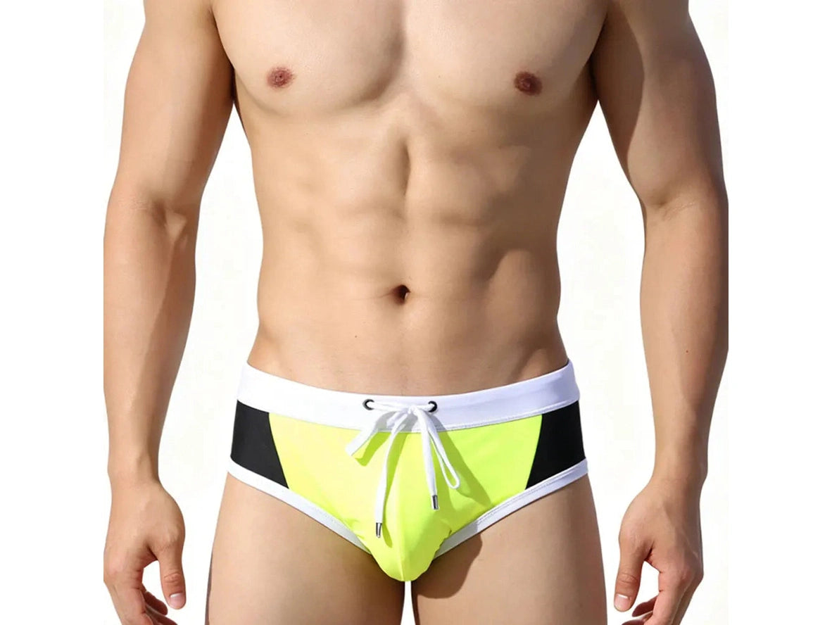 Pro-Stream — UXH Color-Block Panel Gay Swim Briefs