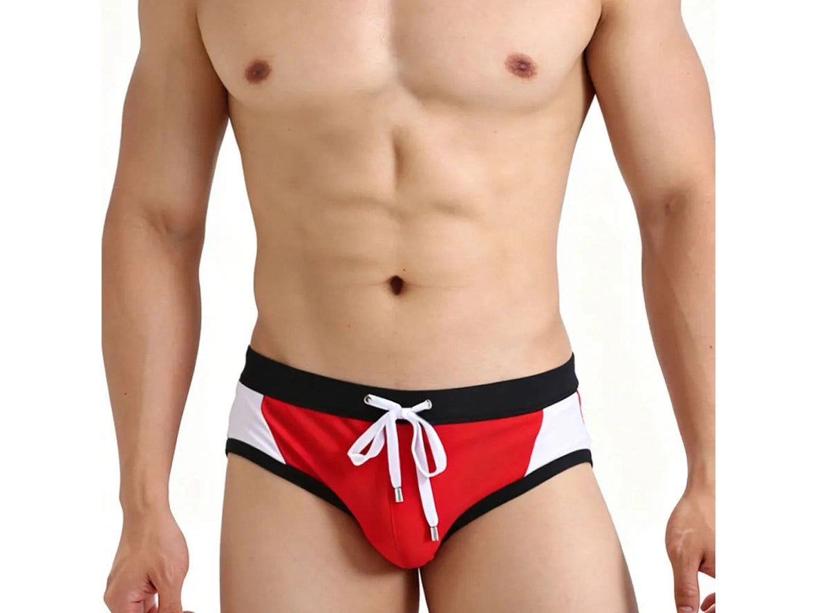 Pro-Stream — UXH Color-Block Panel Gay Swim Briefs
