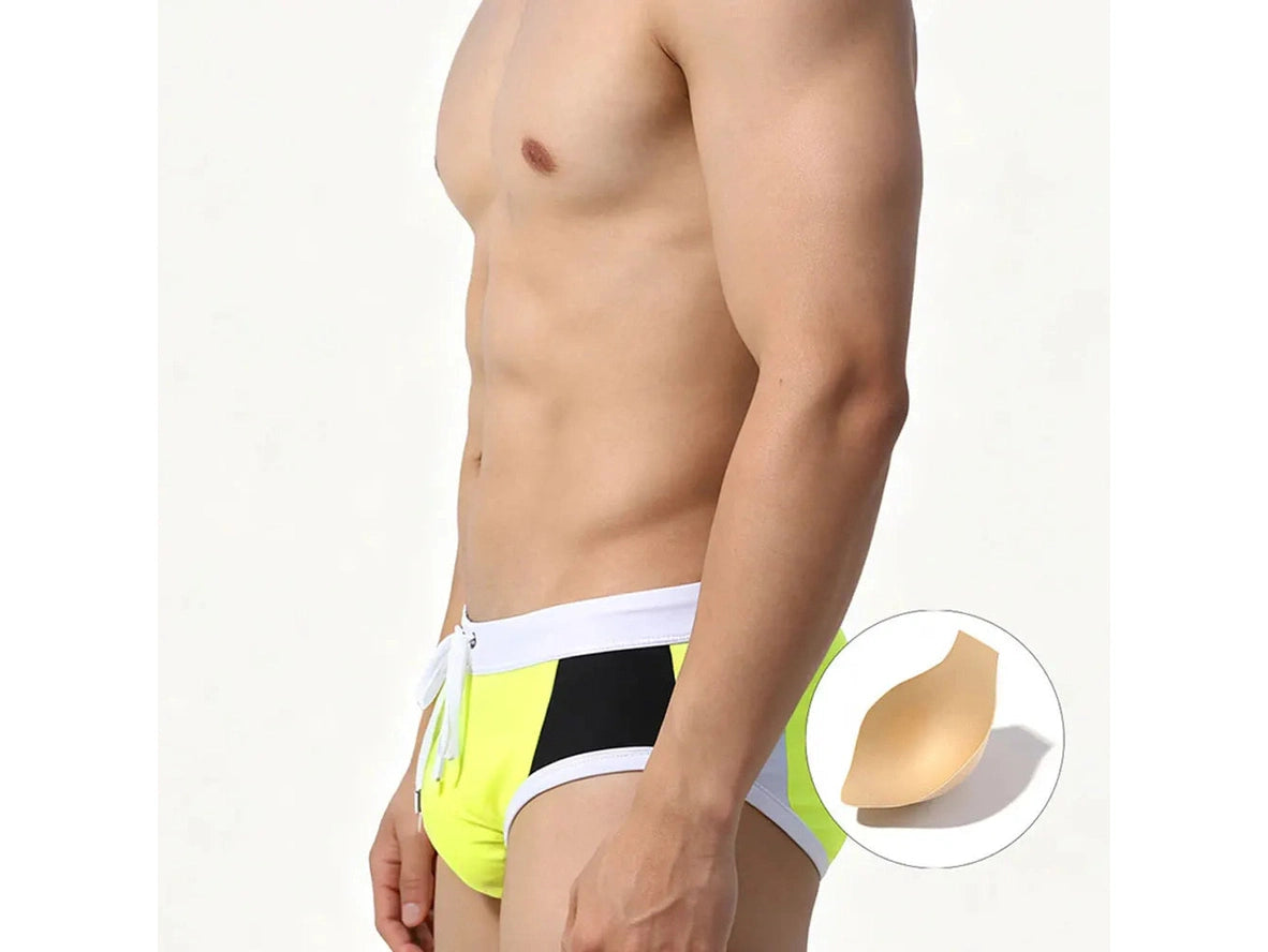 Pro-Stream — UXH Color-Block Panel Gay Swim Briefs