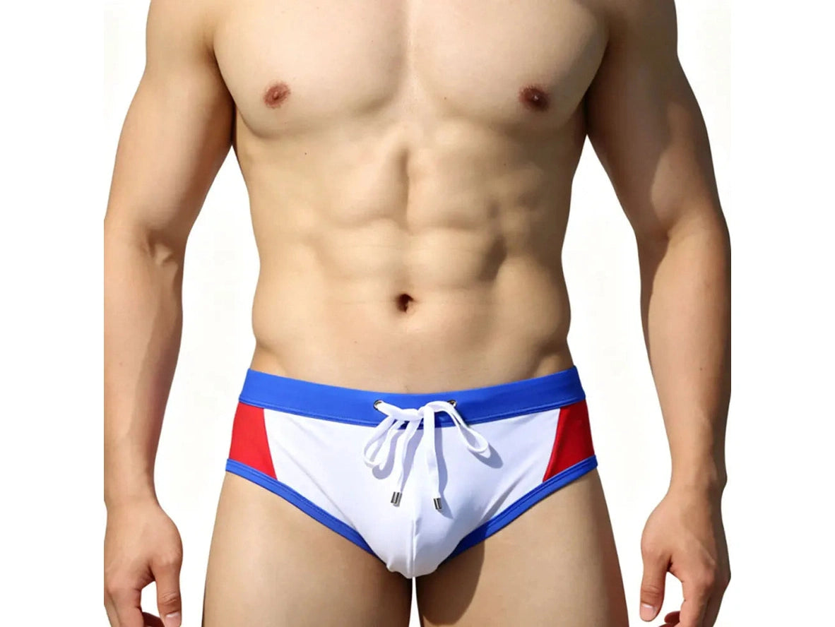 Pro-Stream — UXH Color-Block Panel Gay Swim Briefs