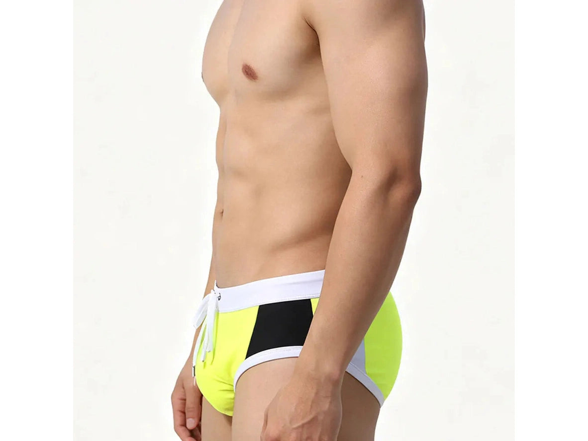 Pro-Stream — UXH Color-Block Panel Gay Swim Briefs