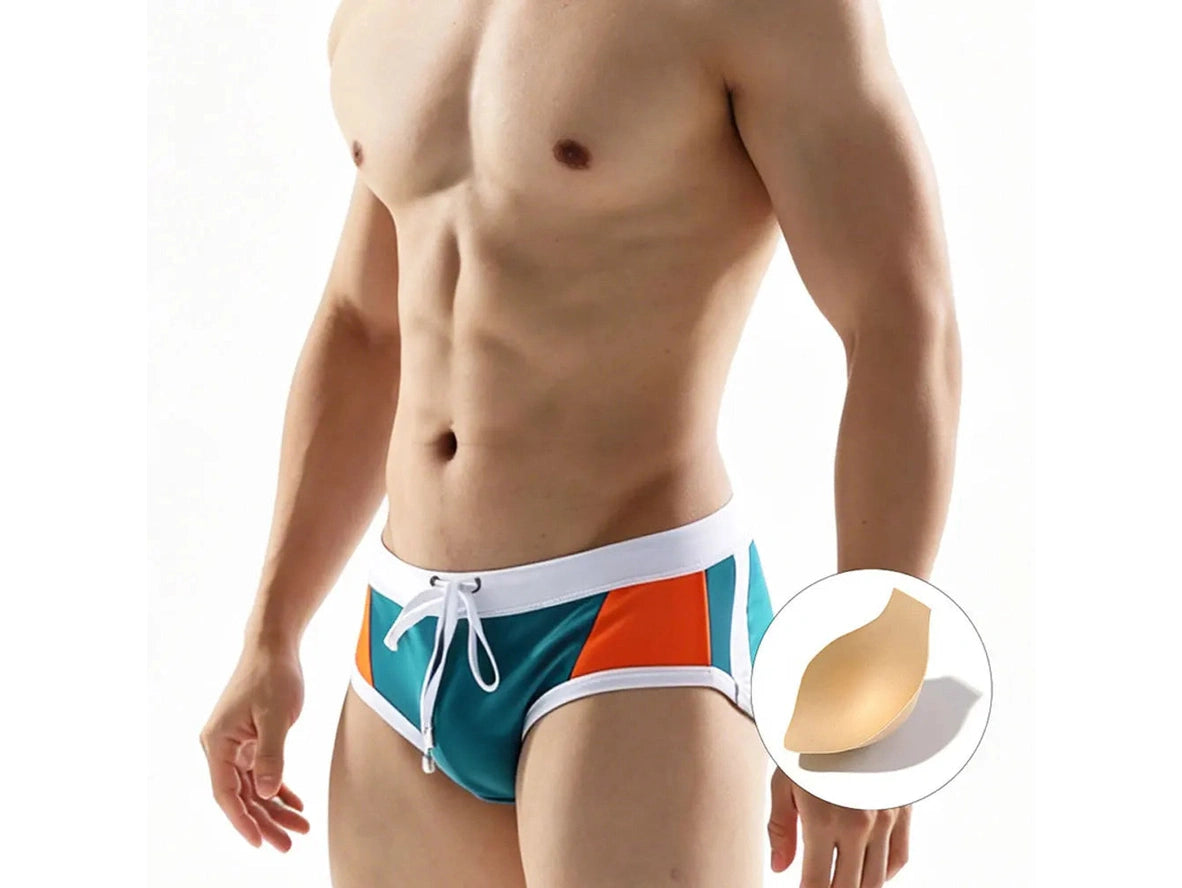 Pro-Stream — UXH Color-Block Panel Gay Swim Briefs
