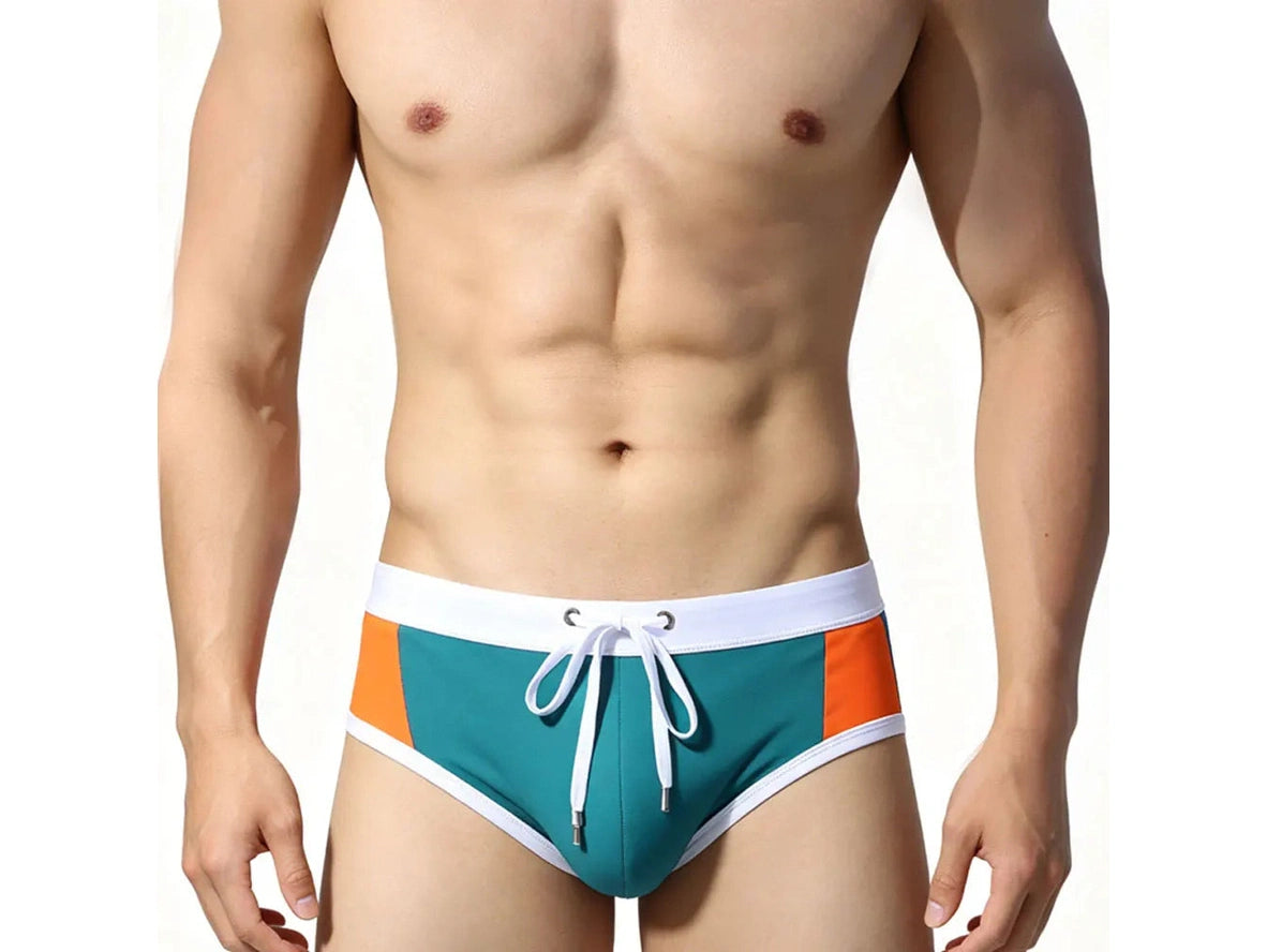 Pro-Stream — UXH Color-Block Panel Gay Swim Briefs