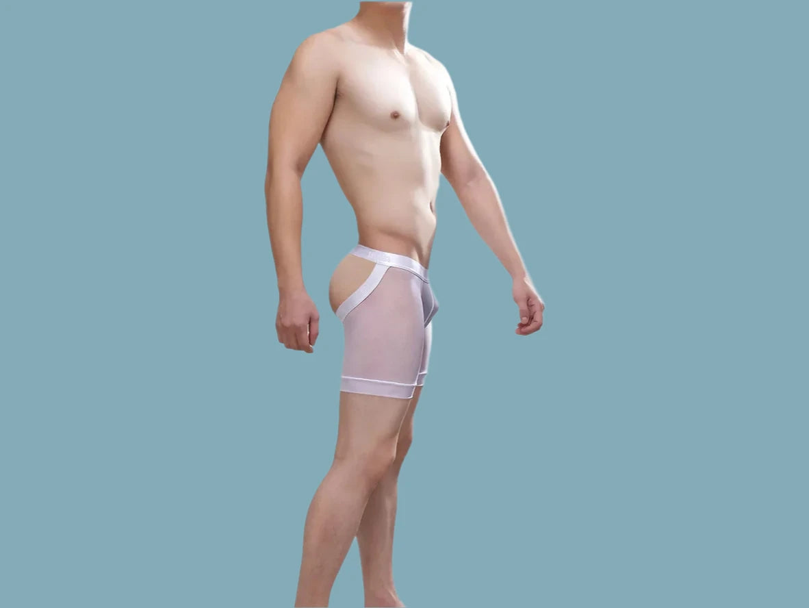 Rear Exposure — Open Butt Gay Boxer Briefs