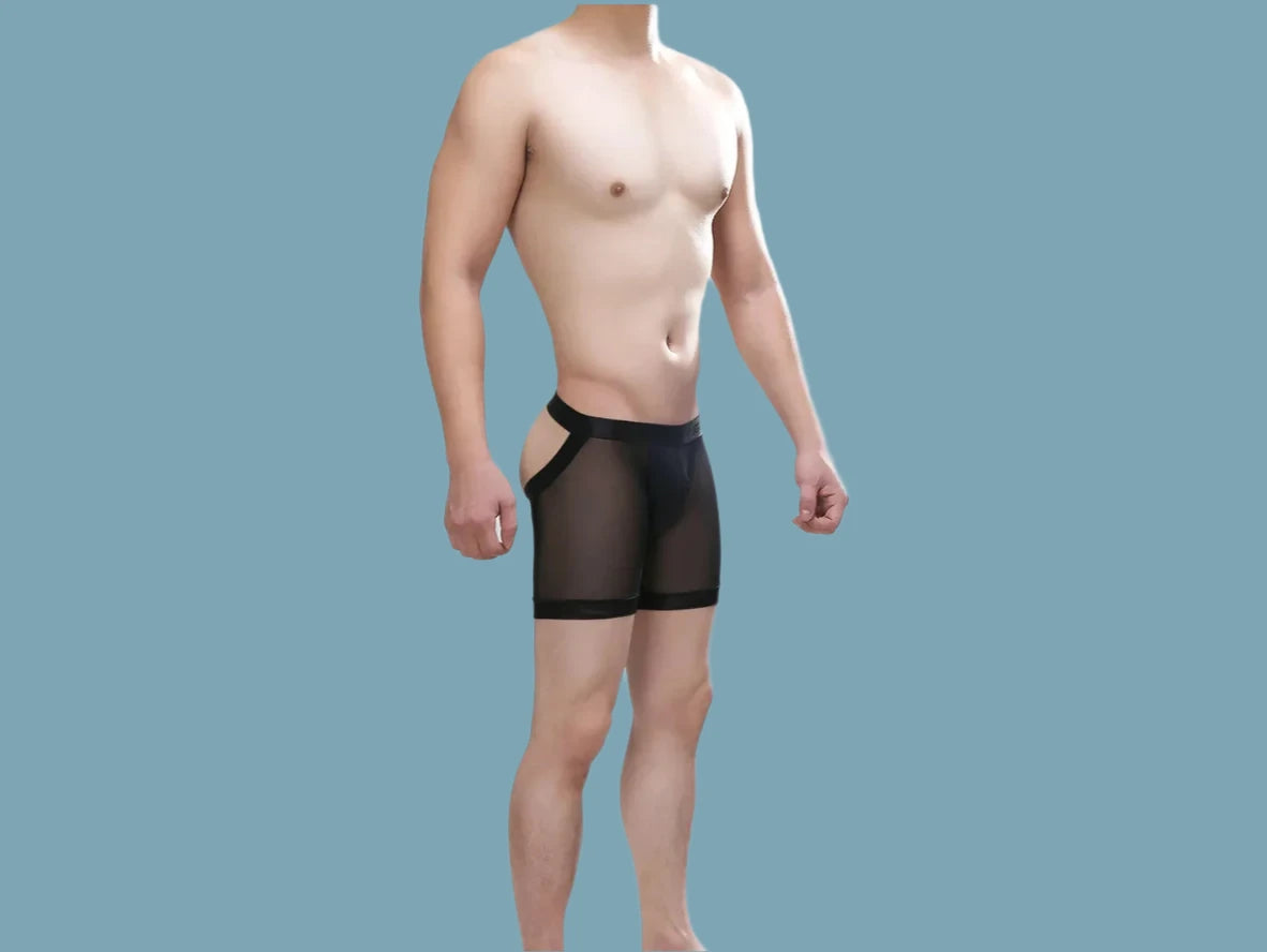 Rear Exposure — Open Butt Gay Boxer Briefs