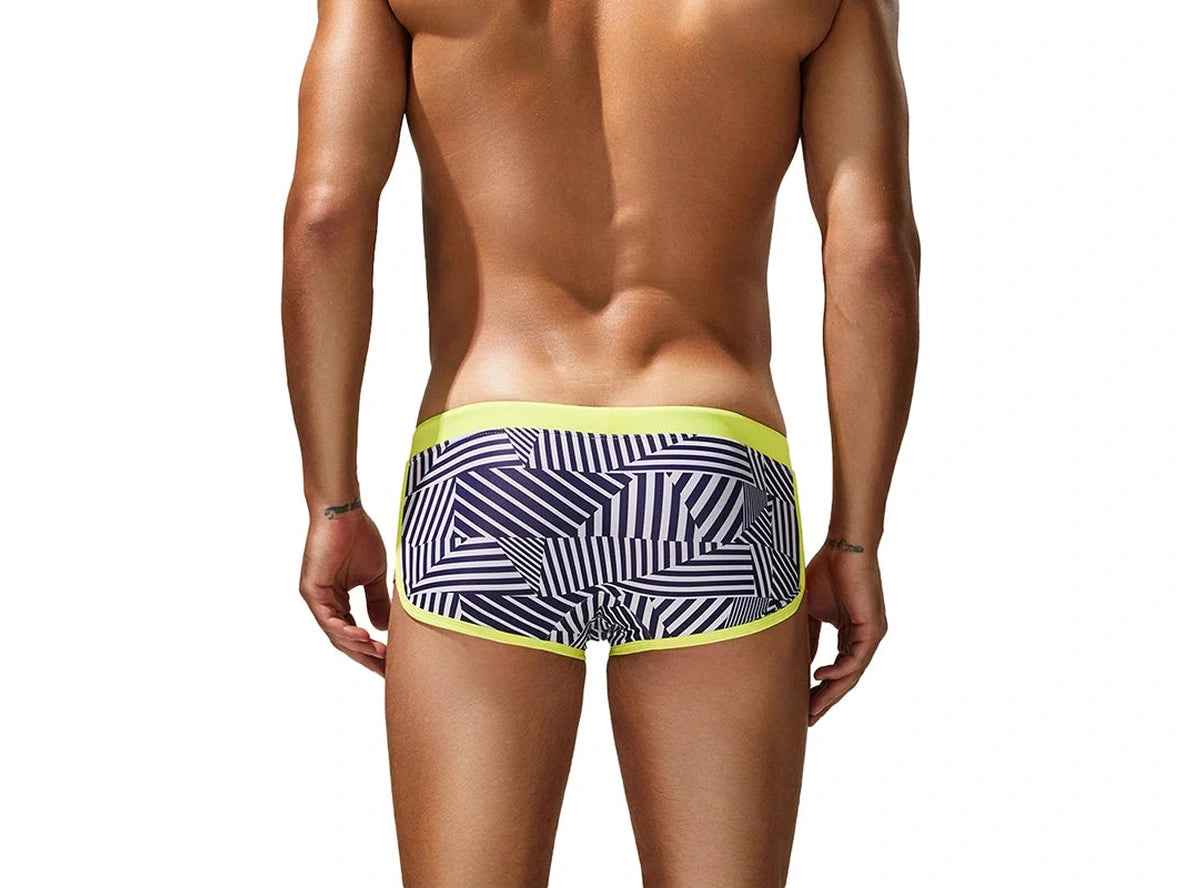 Retro Lines – SEOBEAN Gay Swim Trunks