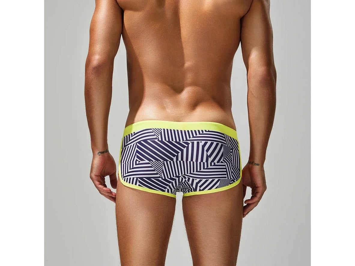 Retro Lines – SEOBEAN Gay Swim Trunks