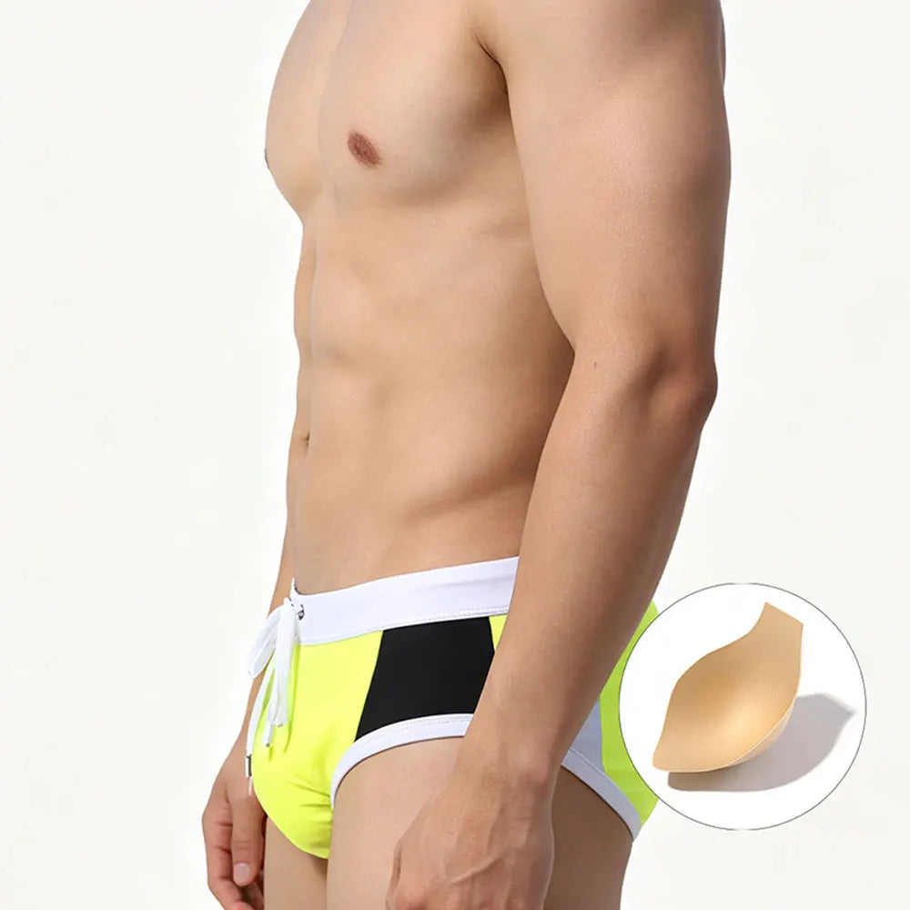 Pro-Stream — UXH Color-Block Panel Gay Swim Briefs