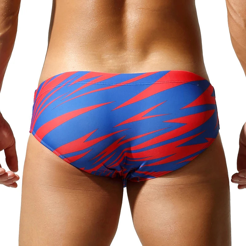 Hydro Slash — SEOBEAN Printed Low-Rise Gay Swim Briefs