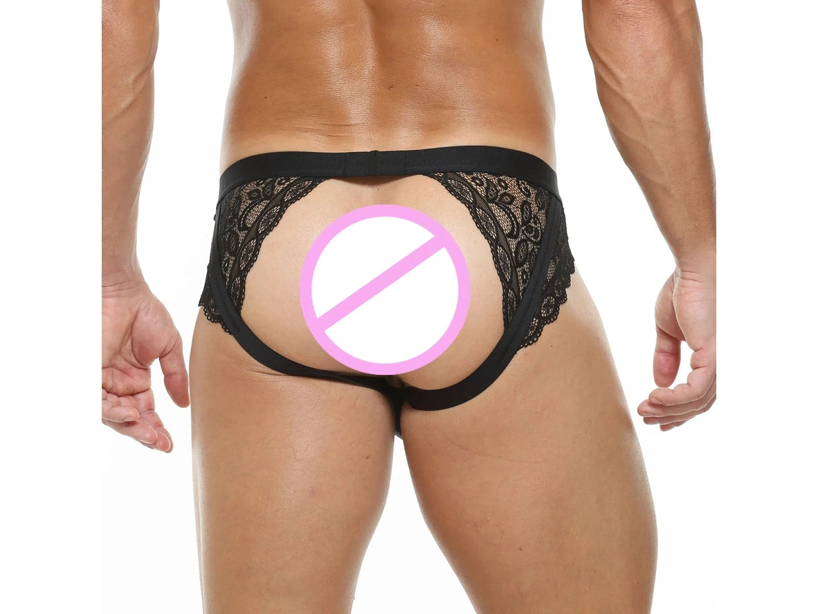 Siren Lace — Open-Back Bulge Pouch Gay Jockstrap