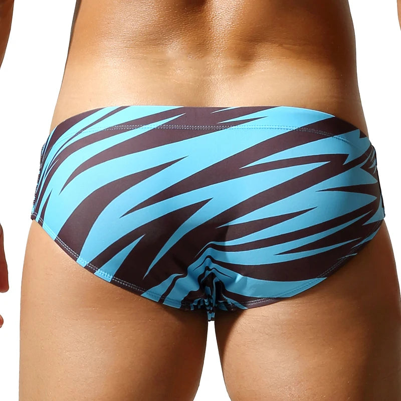Hydro Slash — SEOBEAN Printed Low-Rise Gay Swim Briefs