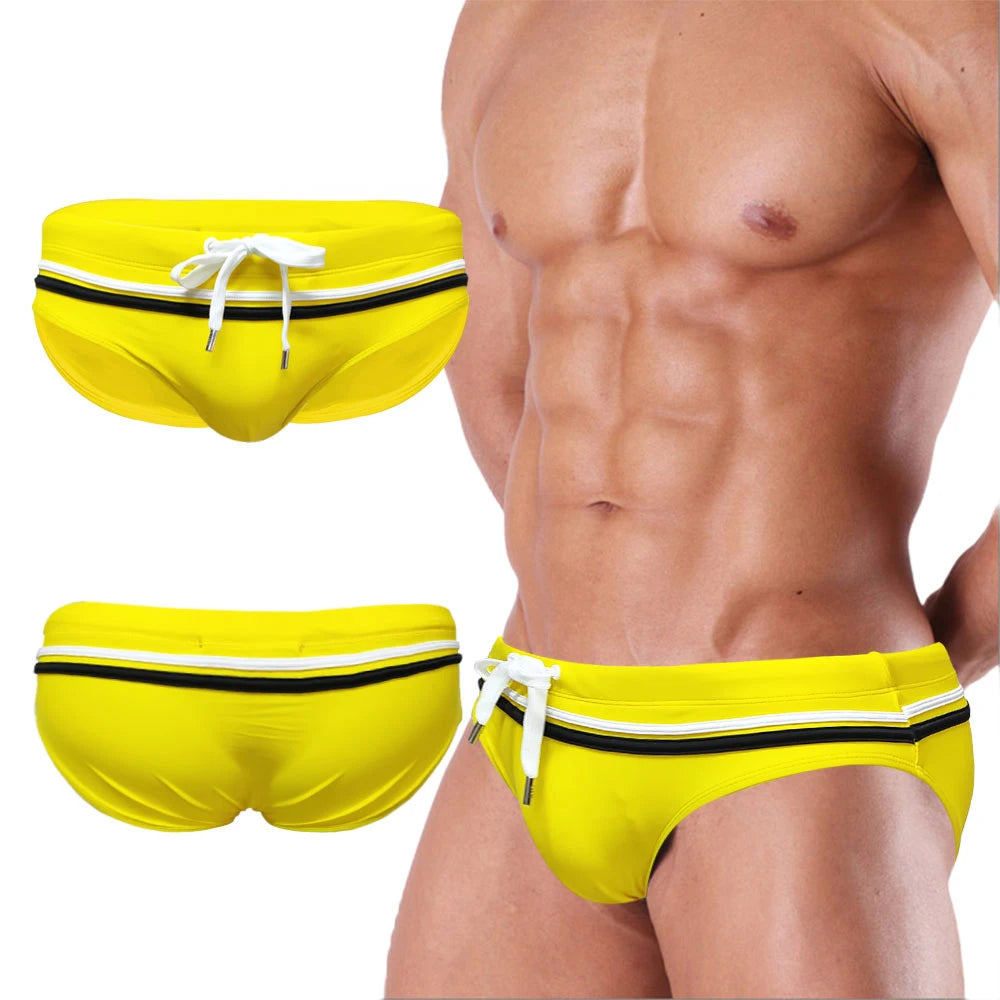 Apex Stripe — UXH Low-Rise Gay Swim Briefs