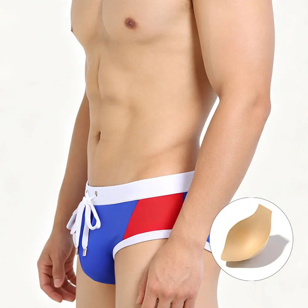 Pro-Stream — UXH Color-Block Panel Gay Swim Briefs