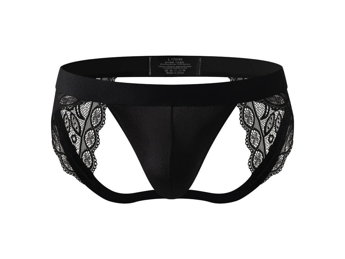 Siren Lace — Open-Back Bulge Pouch Gay Jockstrap