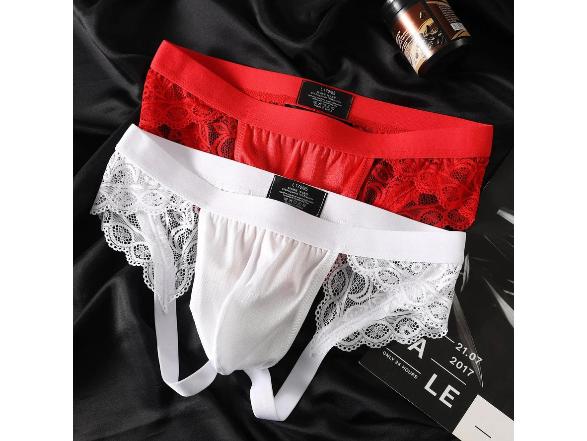 Siren Lace — Open-Back Bulge Pouch Gay Jockstrap