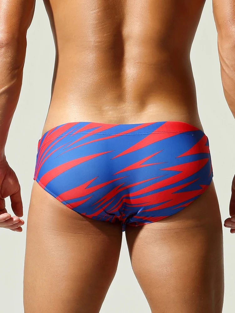 Hydro Slash — SEOBEAN Printed Low-Rise Gay Swim Briefs