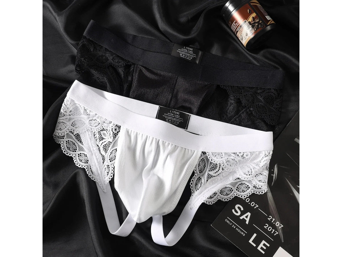 Siren Lace — Open-Back Bulge Pouch Gay Jockstrap