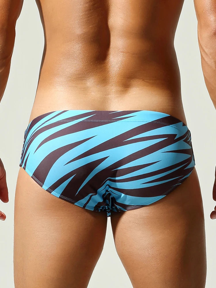 Hydro Slash — SEOBEAN Printed Low-Rise Gay Swim Briefs
