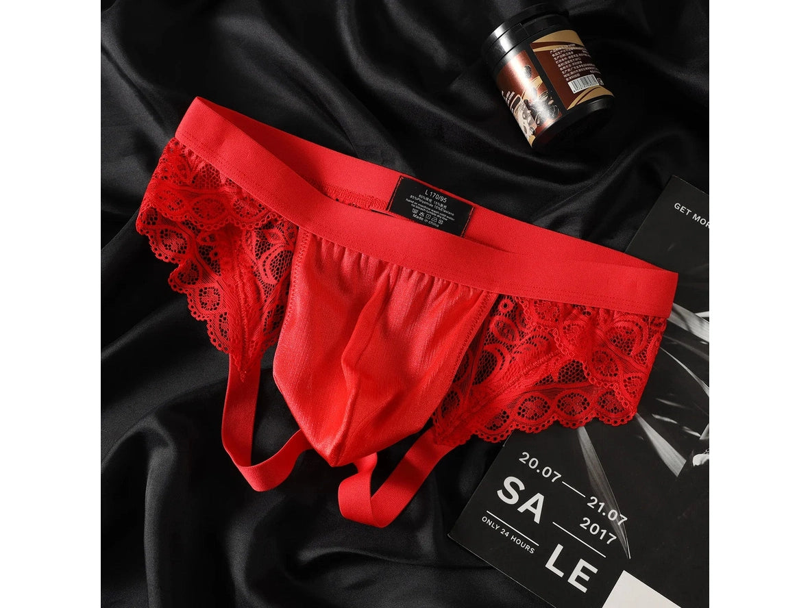 Siren Lace — Open-Back Bulge Pouch Gay Jockstrap