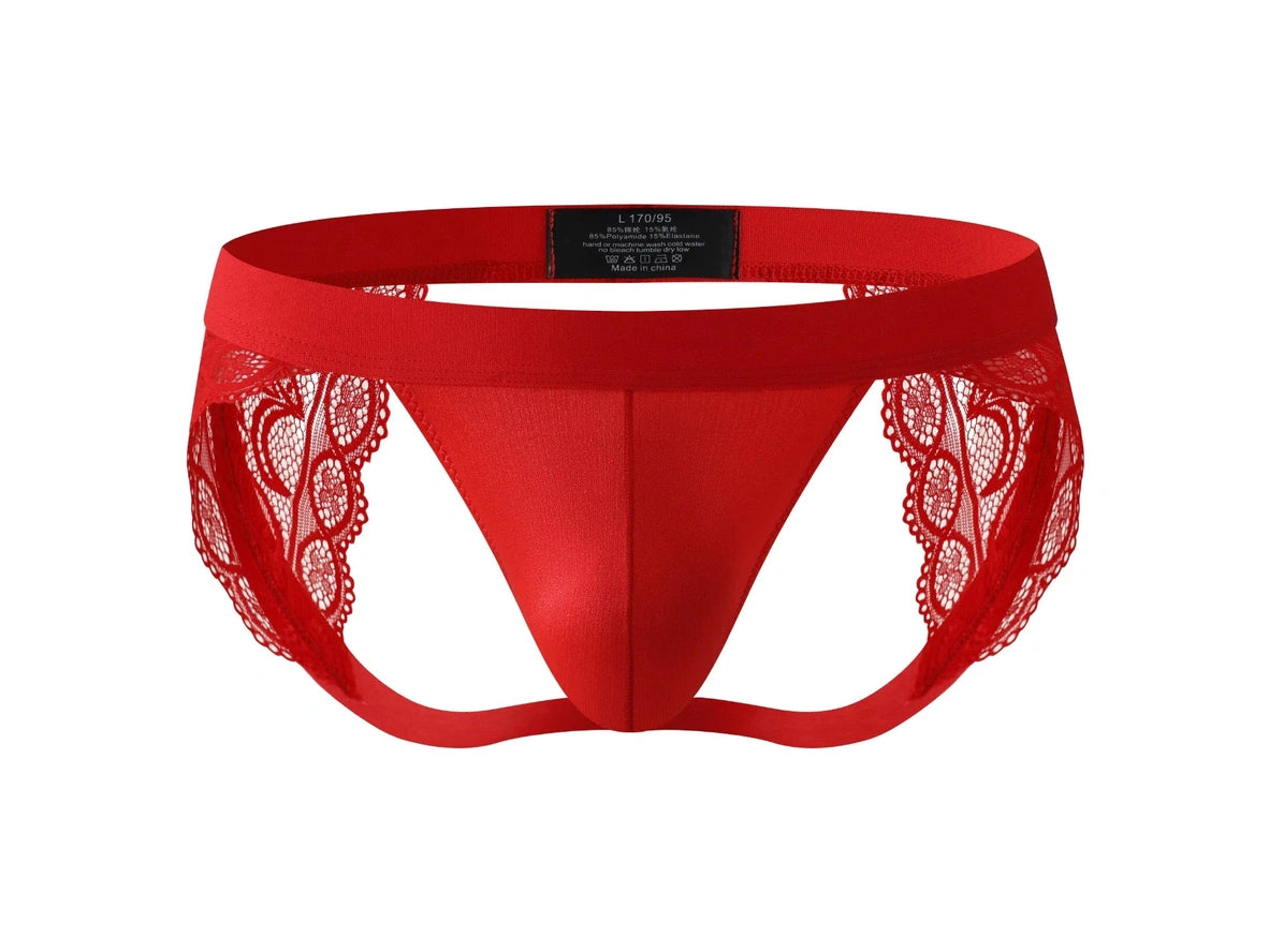Siren Lace — Open-Back Bulge Pouch Gay Jockstrap
