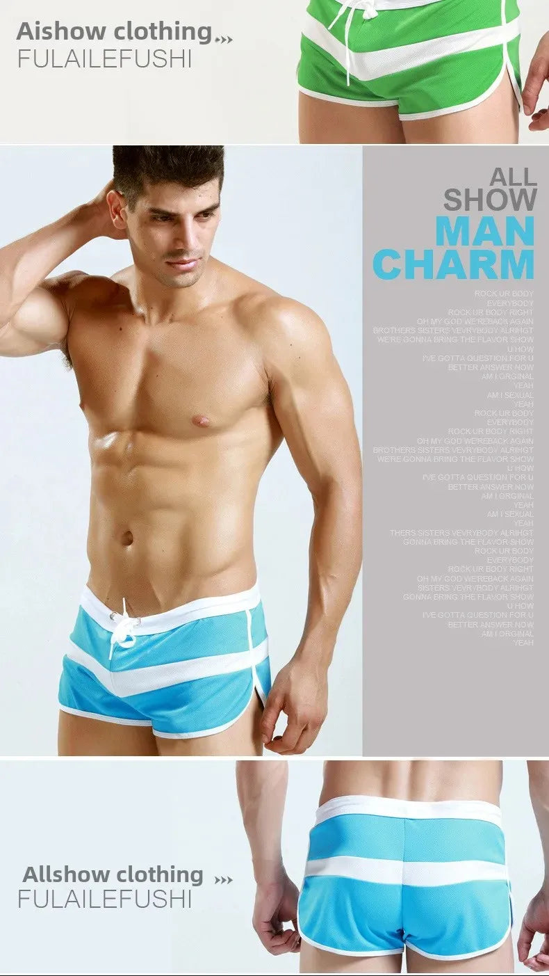 Hydro-Mesh — Retro Striped Gay Swim Trunks