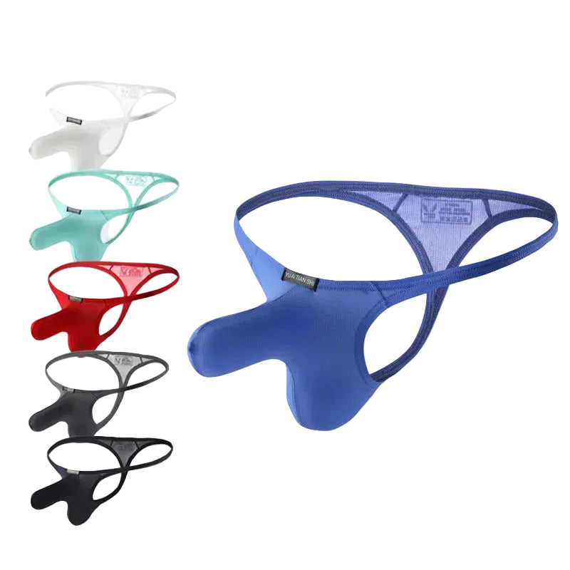 Titanium Flex — Low-Rise Contoured Bulge Pouch Gay Thongs