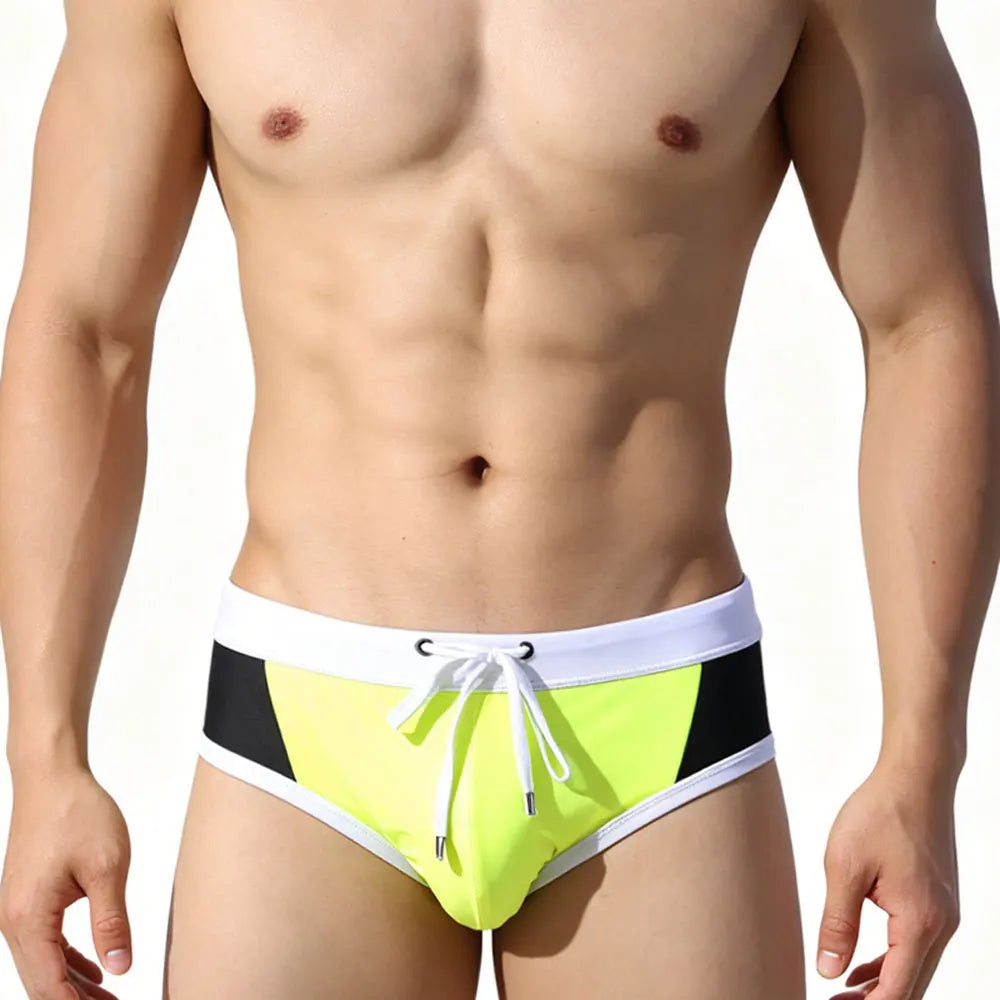 Pro-Stream — UXH Color-Block Panel Gay Swim Briefs