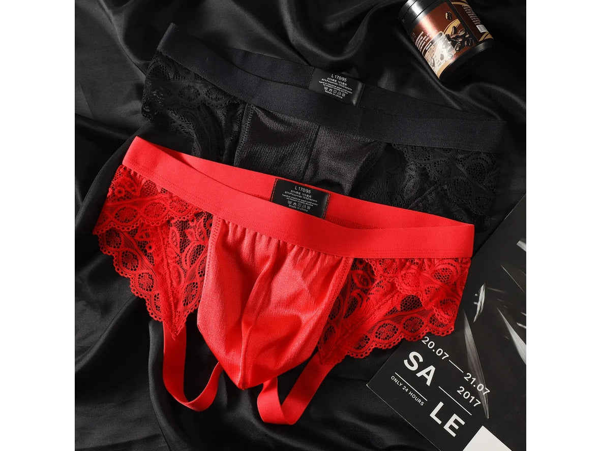 Siren Lace — Open-Back Bulge Pouch Gay Jockstrap