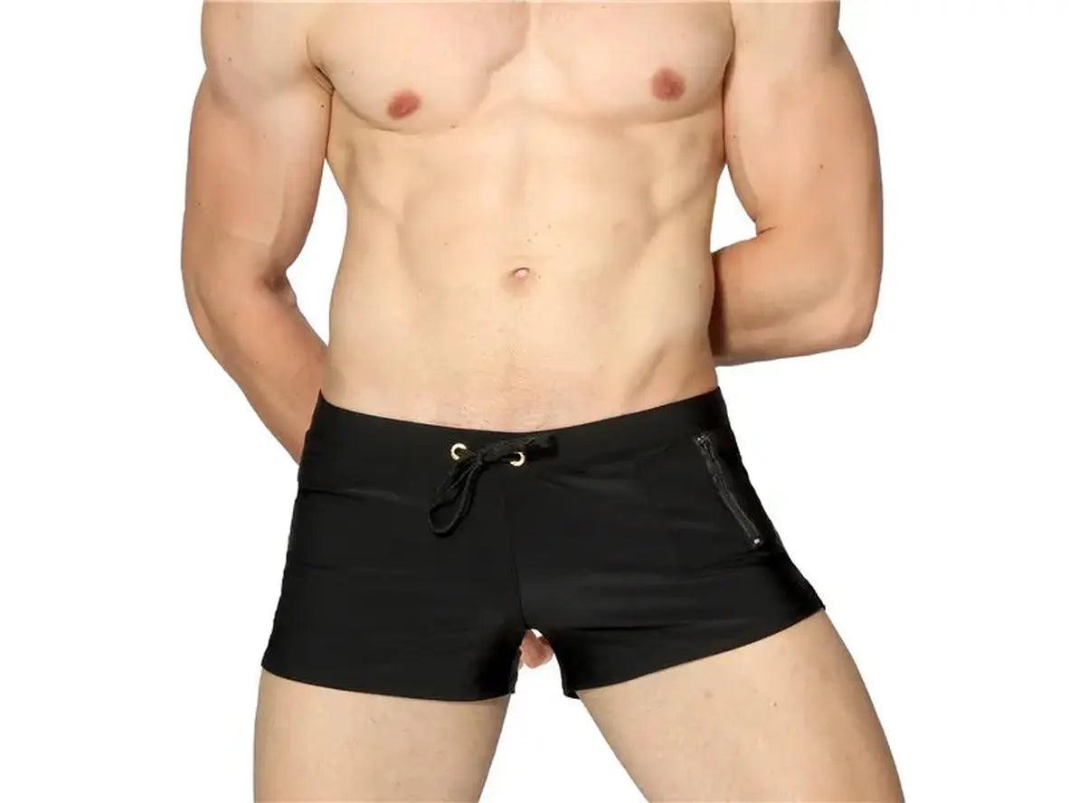 Sleek Cut – Low-Rise Gay Swim Trunks