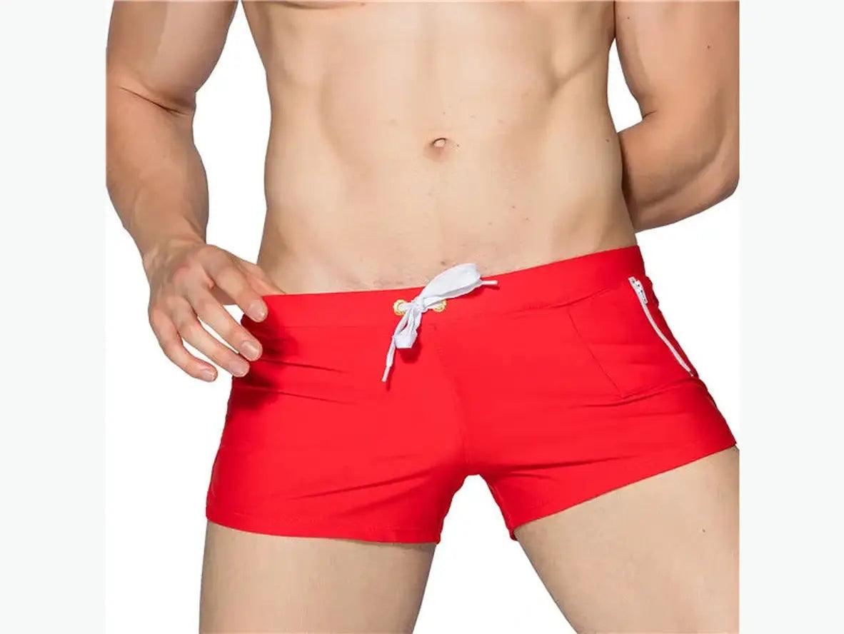 Sleek Cut – Low-Rise Gay Swim Trunks