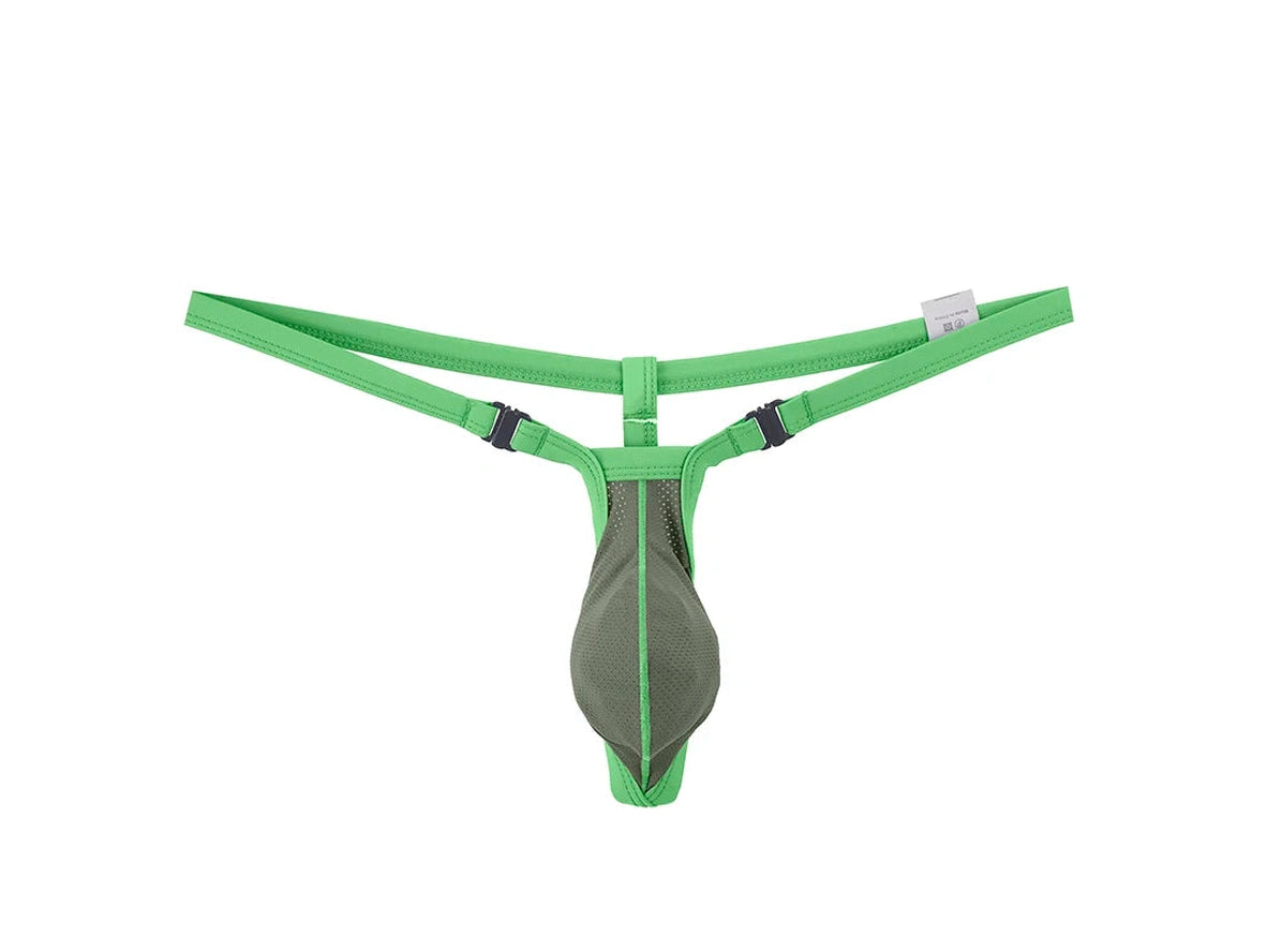 Split Strap – Under Moon Buckle Mesh Gay G-Strings