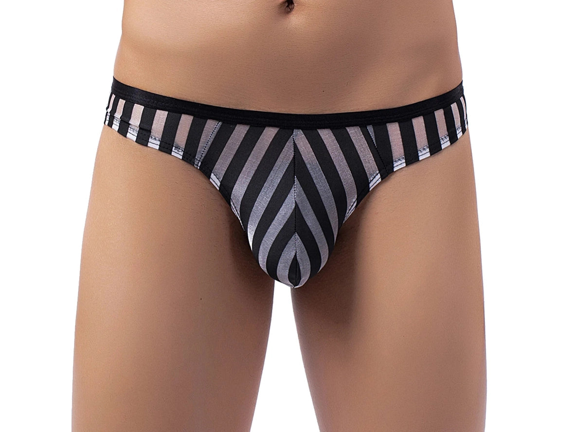 Stripe Tease – Sheer Mesh Gay Thong