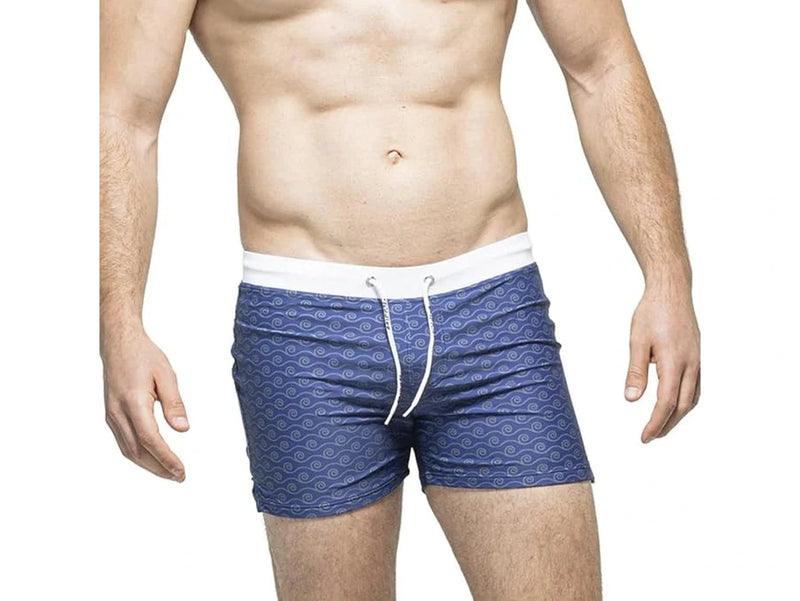 Wave Runner — Square-Cut Gay Swim Trunks