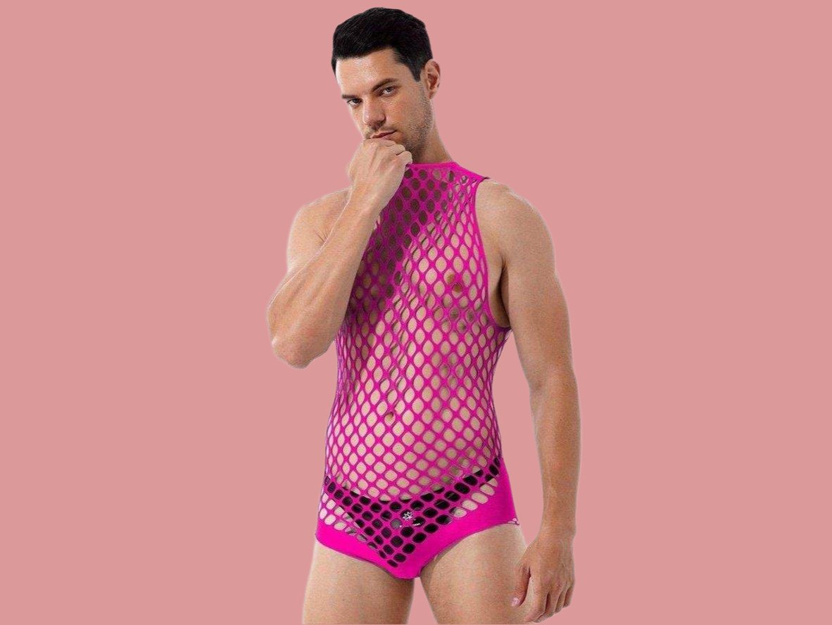 Club Mesh – Sleeveless Gay Bodysuit