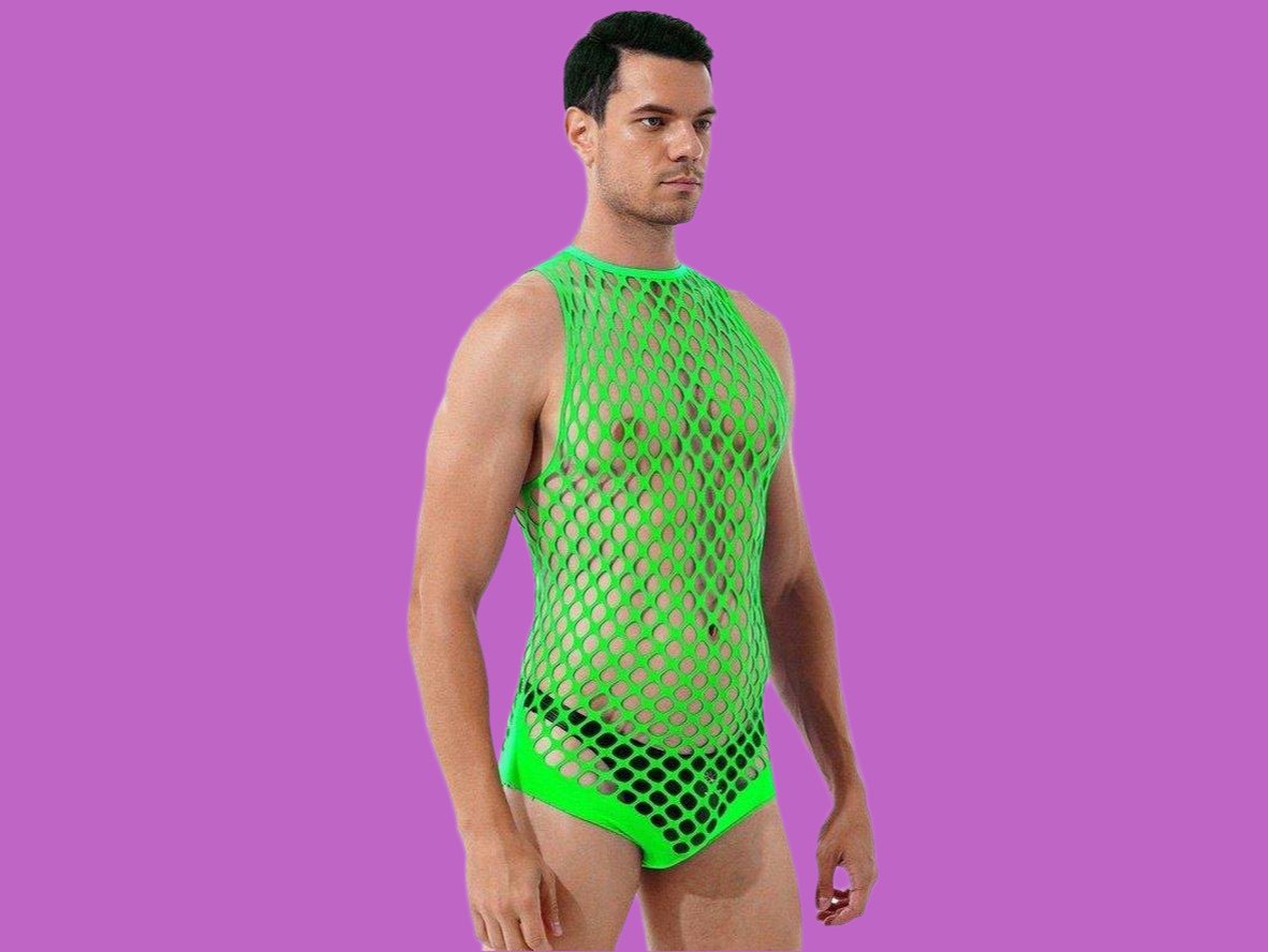 Club Mesh – Sleeveless Gay Bodysuit