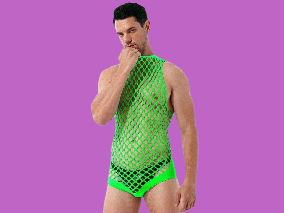 Club Mesh – Sleeveless Gay Bodysuit