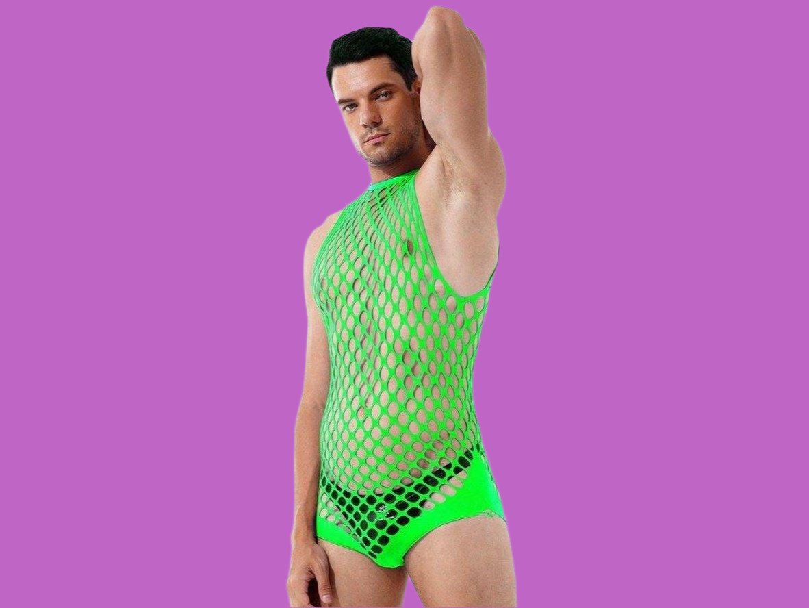 Club Mesh – Sleeveless Gay Bodysuit