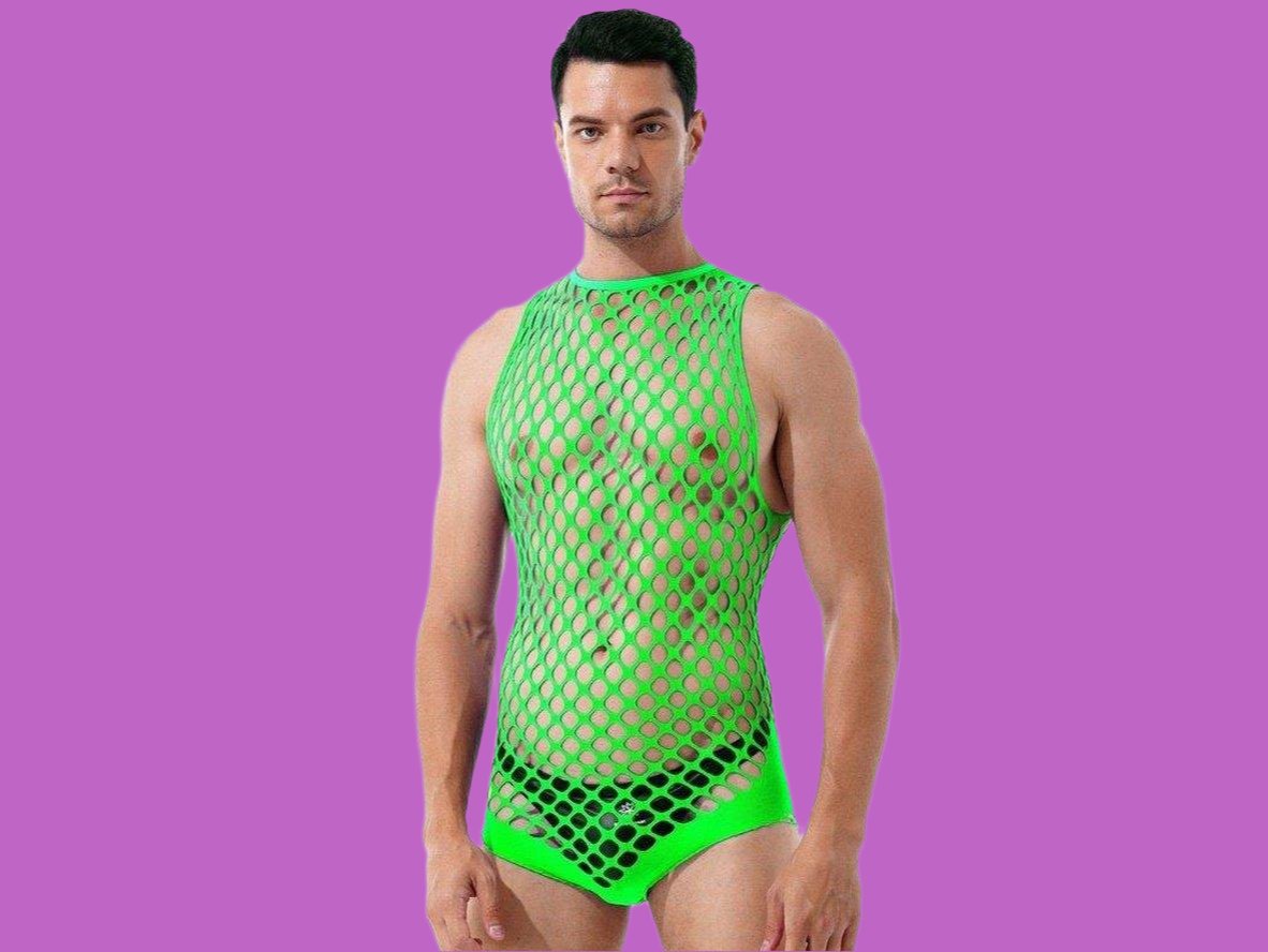 Club Mesh – Sleeveless Gay Bodysuit
