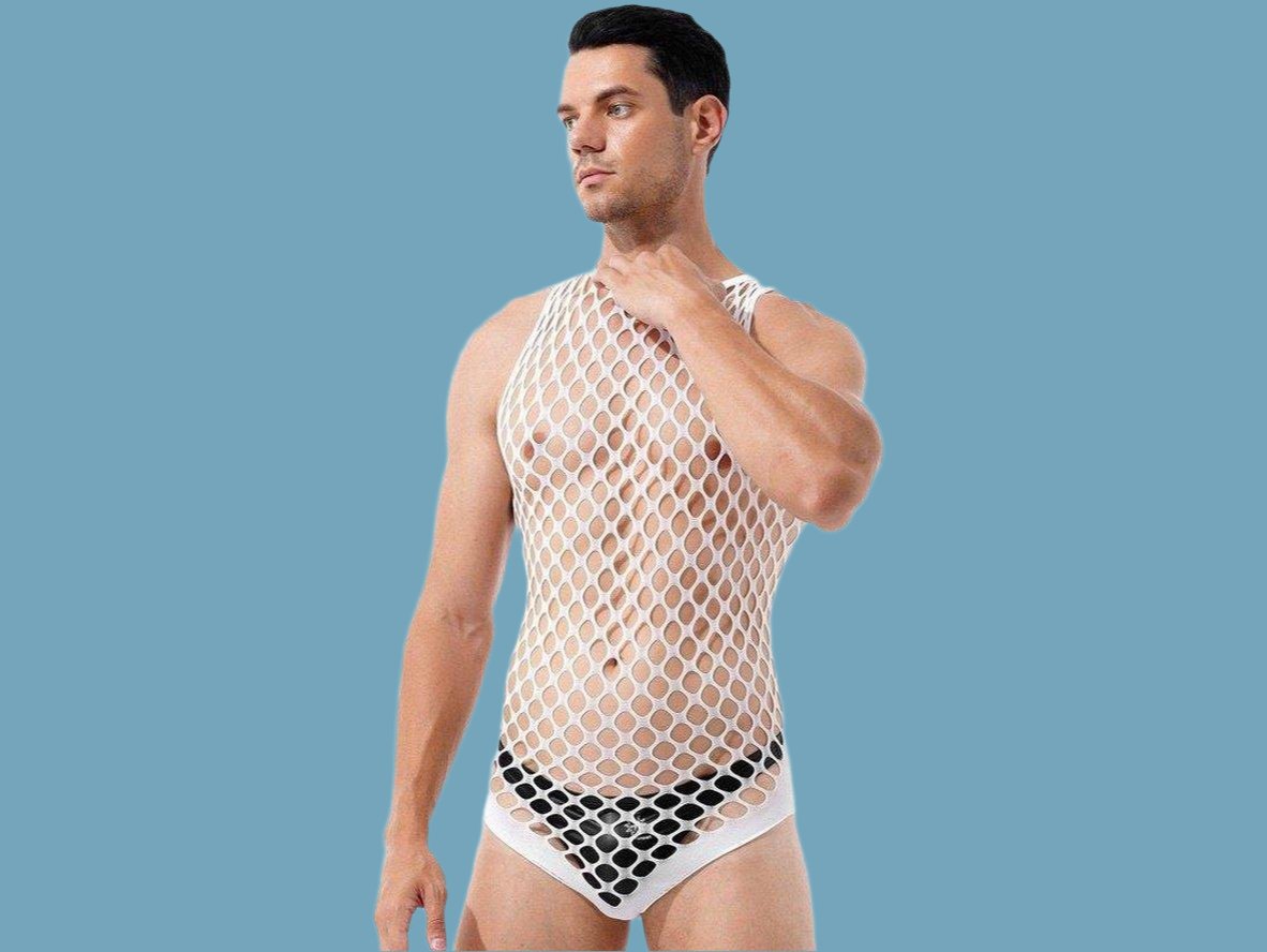 Club Mesh – Sleeveless Gay Bodysuit