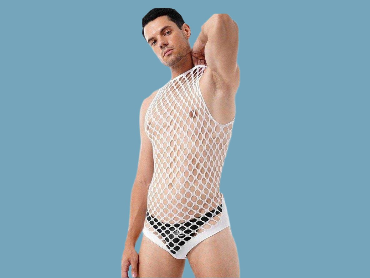 Club Mesh – Sleeveless Gay Bodysuit