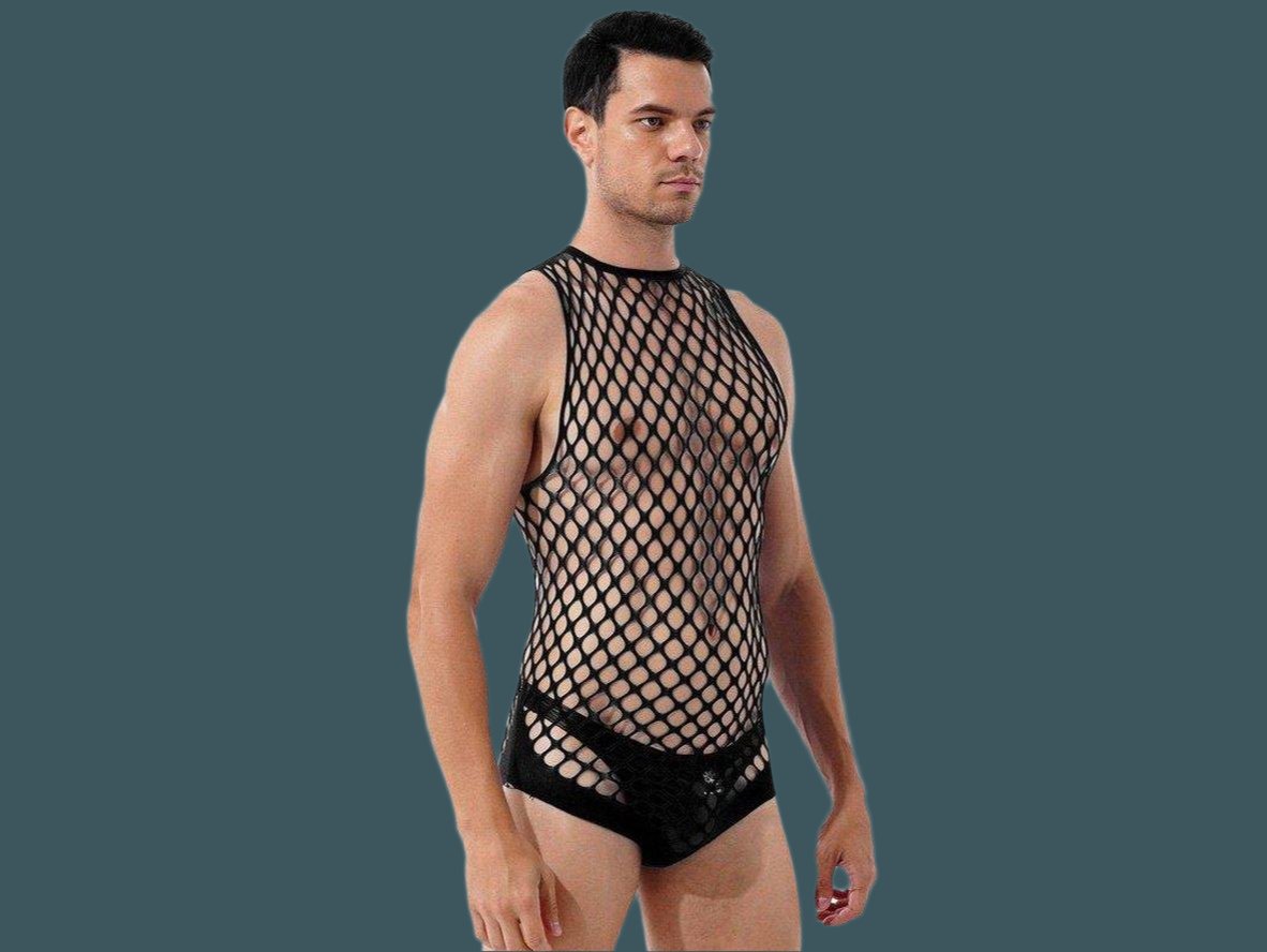 Club Mesh – Sleeveless Gay Bodysuit