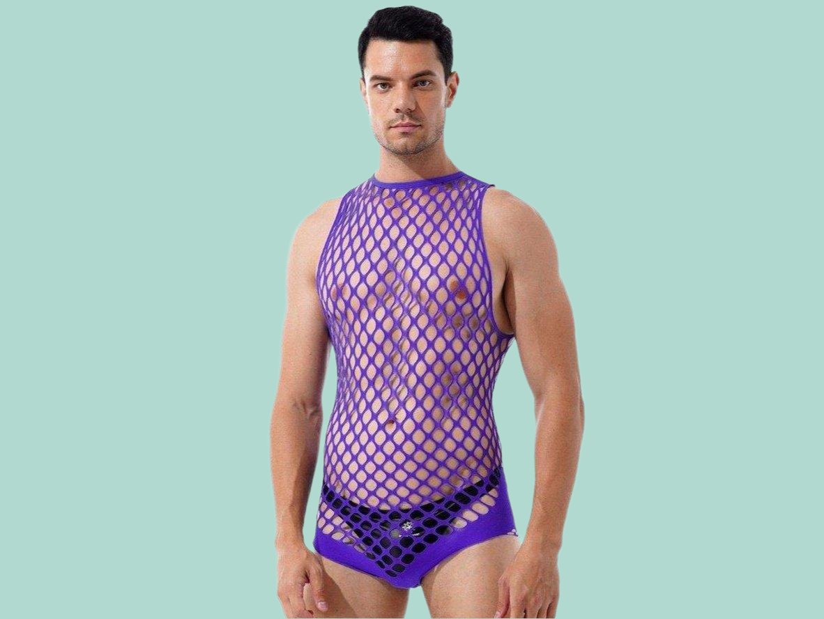 Club Mesh – Sleeveless Gay Bodysuit